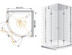 Душевой уголок CEZARES CRYSTAL-R-2-90*90