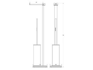 Стойка с ершом и держателем туалетной бумаги Linea G TIFFANY LUX TIF 921