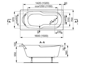 Ванна акриловая VAGNERPLAST Nymfa 160