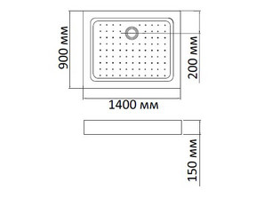 Душевой поддон BandHours Rectangular 914-Tray 140*90