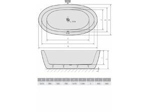 Ванна свободностоящая ALPEN ROHIA 187x98