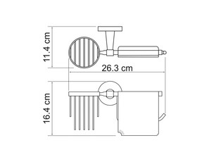 Держатель туалетной бумаги и освежителя Wasserkraft Isen К-4059