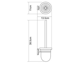 Щетка для унитаза Wasserkraft Oder K-3027