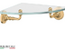 Полка стеклянная угловая 22 см 3SC Stilmar Satin Gold STI 318