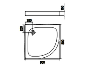 Душевой поддон BandHours Alfa - Tray 80*80