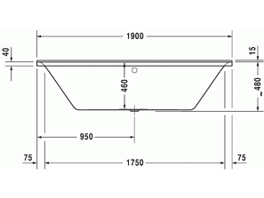 Ванна акриловая Duravit  P3 Comforts 190х90 (700378000000000)