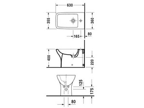 Биде напольное Duravit Puravida 2247100000