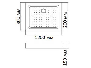Душевой поддон BandHours Rectangular 812-Tray 120*80