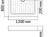 Душевой поддон BandHours Rectangular 812-Tray 120*80