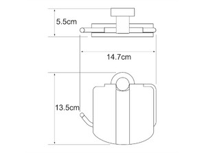 Держатель туалетной бумаги Wasserkraft Donau K-9425