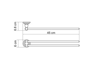 Держатель полотенец рога Wasserkraft Ammer К-7031