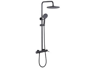 Душевая стойка  ABBER Emotion AF8816B с изливом, черная матовая