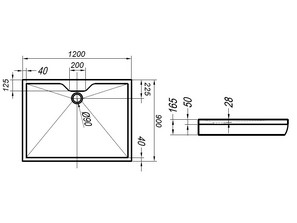 Душевой поддон Kolpa San Duro 120x90