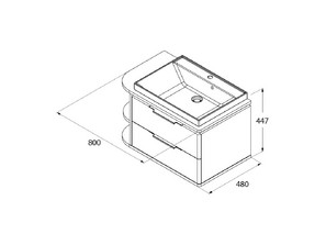 Мебель для ванной IDDIS Calipso CAL80W0i95