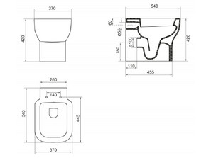 Унитаз приставной BelBagno Vaso
