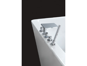 Свободностоящая акриловая ванна BelBagno BB19-BIA/NERO-BIA г/м