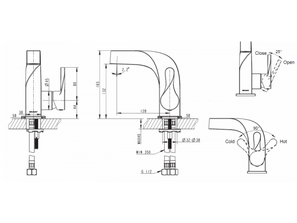Смеситель для раковины BRAVAT WAVE F174108C
