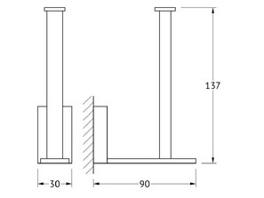 Держатель запасного рулона туалетной бумаги LineaG Tiffany TIF 014