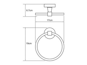  Держатель полотенец кольцо Wasserkraft Isen К-4060