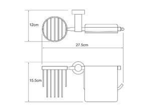 Держатель туалетной бумаги и освежителя Wasserkraft Donau K-9459