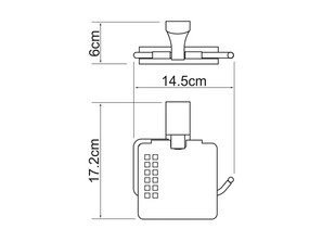 Держатель туалетной бумаги с крышкой Wasserkraft Leine К-5025