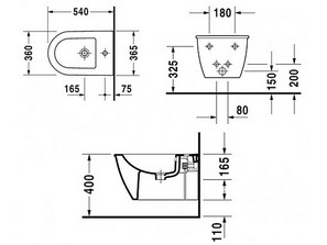 Биде подвесное Duravit Darling New 2249150000