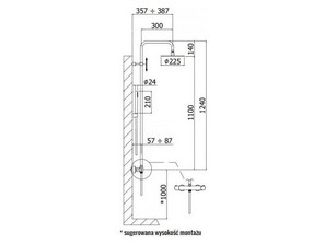 Душевая стойка Paffoni Birillo Fix ZCOL684LIQNO черный матовый