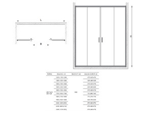 Душевая дверь Oporto Shower 8007-2B 160