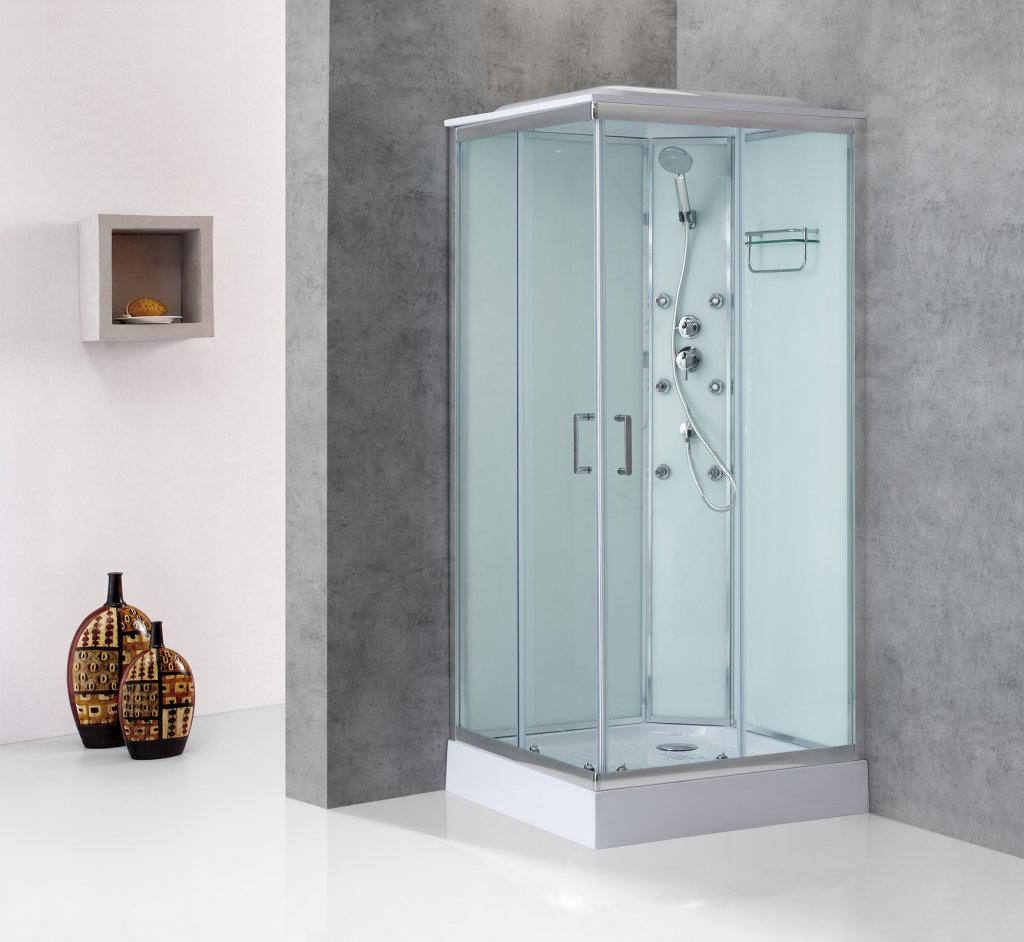 Душевая кабина с низким поддоном BelBagno UNO-CAB-A-2-90*90
