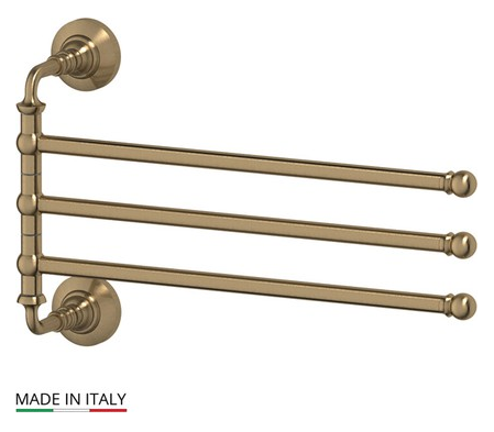 Держатель полотенец поворотный тройной 35 см 3SC Stilmar Antic Bronze STI 511