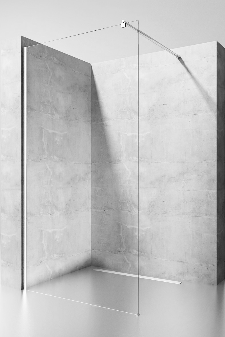 Душевая стенка Oporto Shower  OS12P 70x190 см стекло прозрачное 8 мм OportoShower