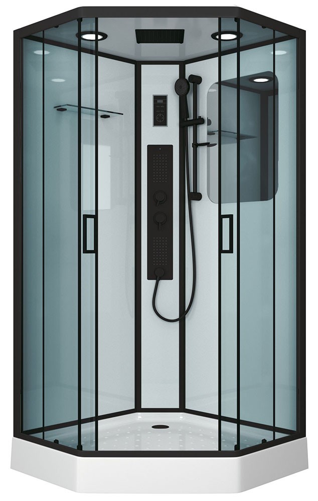 Душевая кабина  с низким поддоном Niagara Premium NG-6902-01GD BLACK 